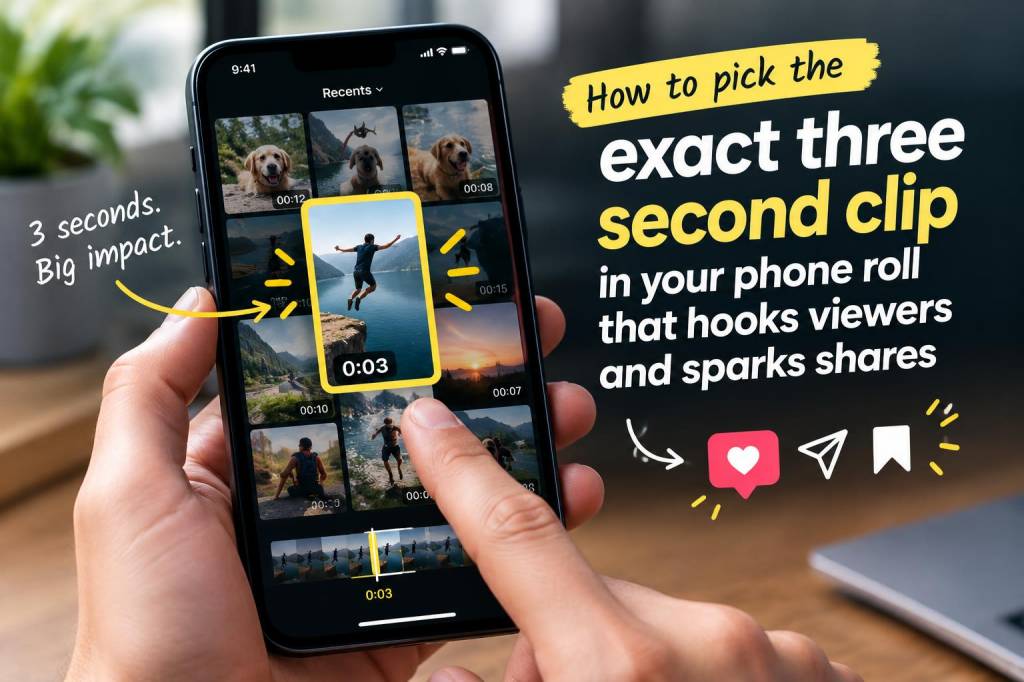 How to pick the exact three-second clip in your phone roll that hooks viewers and sparks shares