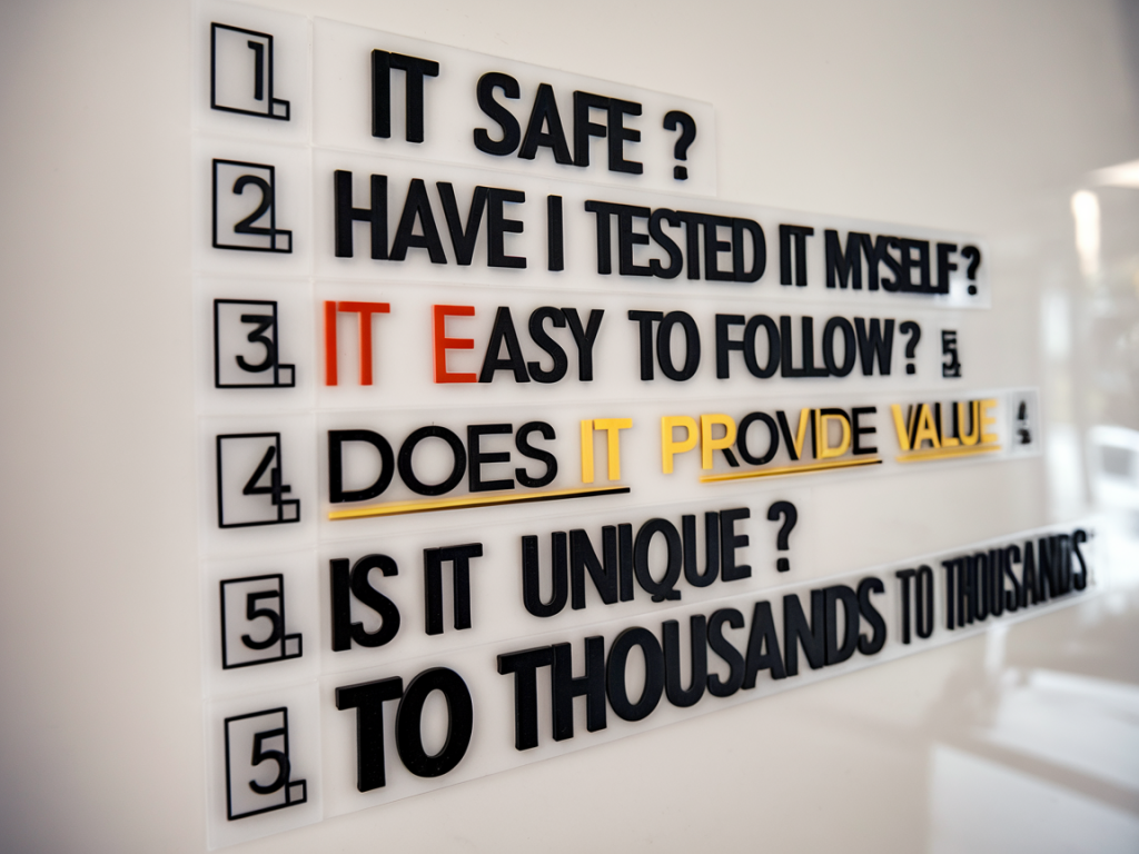 the checklist for testing a life hack safely before you post it to thousands